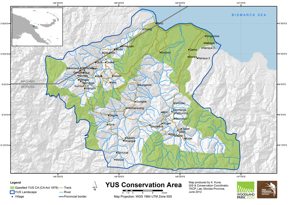 Click to view full size YUS conservation area in Papua New Guinea