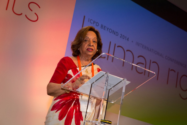 Nafis Sadik at ICPD Beyond 2014