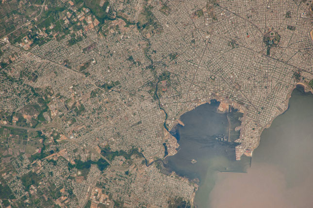 Montevideo, Uruguay from International Space Station