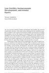 Low Fertility, Socioeconomic Development, and Gender Equity Untitled-1
