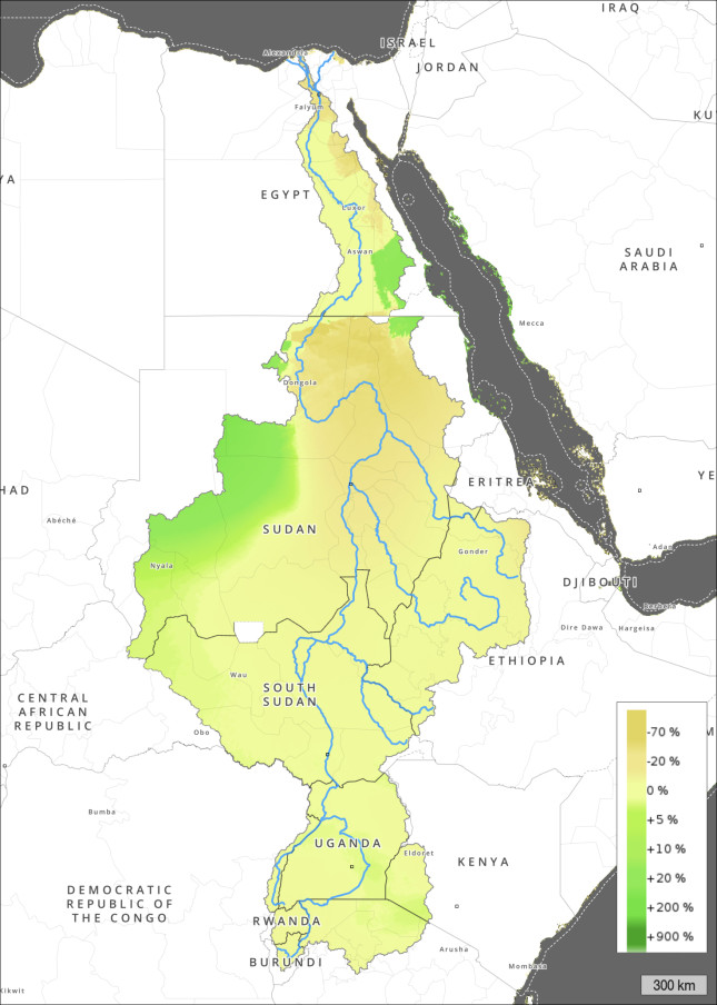Figure 4a. annual mean precipitation difference projection