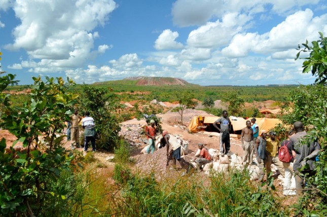 This is a Gecamines owned artisanal cobalt mining site