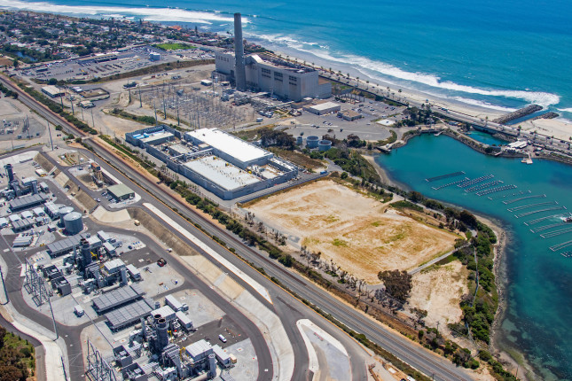 aerial view of desal plant