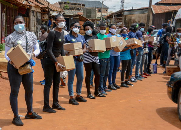 Volunteers,At,The,Lagos,Food,Bank,Initiative,Outreach,To,Ikotun,