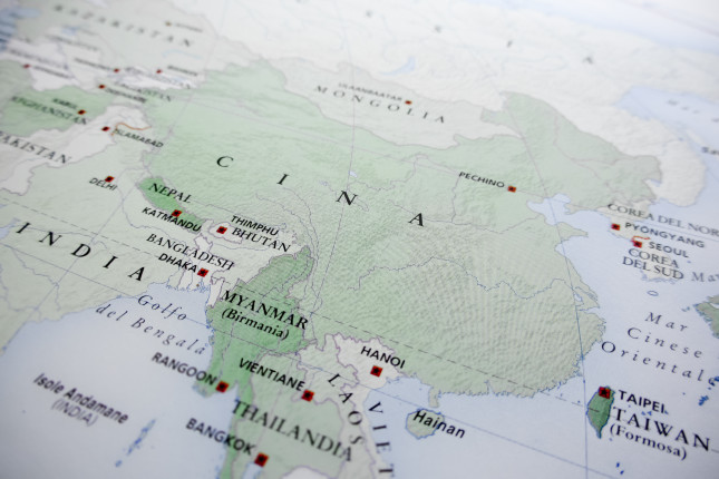 China,Map,(geographical,View,Altered,On,Colors/perspective,And,Focus,On