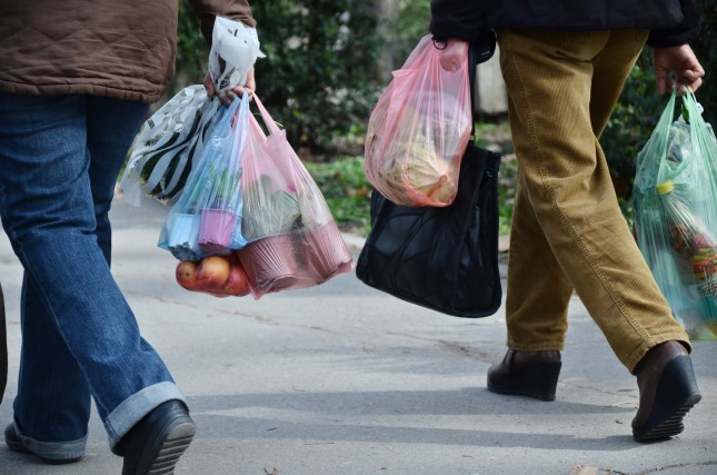 Shopping,With,Plastic,Bags,,Need,To,Think,About,Recycling