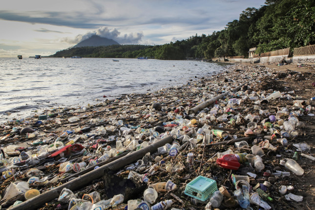 Plastic waste on Bunaken Island
