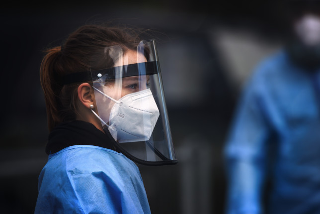 Brno,,Czech,Republic,-,April,25,2020:,Young,Female,Medic