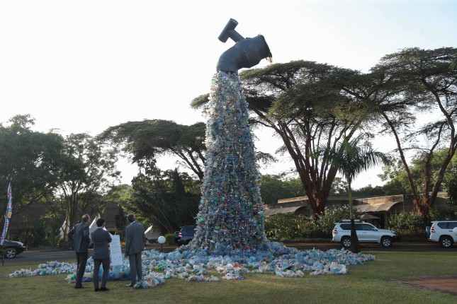 Plastic Bottle Art installation