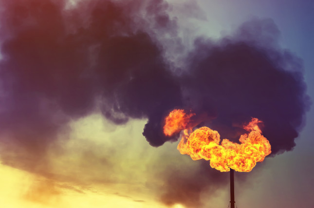 Black,Smoke,From,Burning,Of,Associated,Gas
