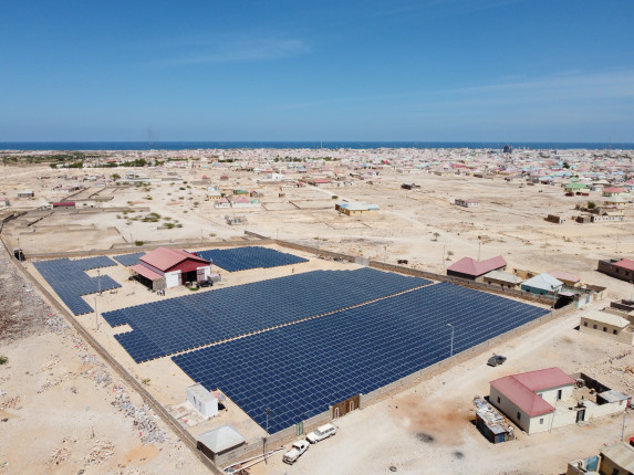 Solar,Hybrid,Power,Plant,In,In,Somalia,,Africa