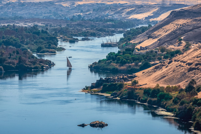 Sunset,Over,The,Nile,River,In,The,City,Of,Aswan