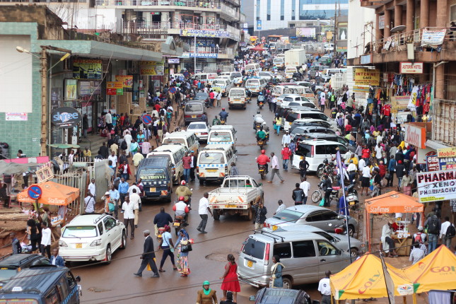 Kampala,,Uganda,-,Circa,November,2015:,Busy,Life,In,Downtown