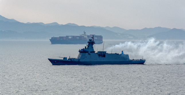 South,Korean,Coastal,Defense,Incheon-class,Frigate,Patrolling,At,Sea